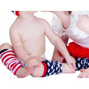 NEW HUGGALUGS baby girls or boys stars & stripes leg huggers in red/white/blue